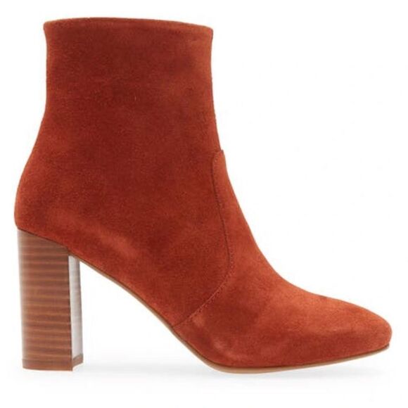 JEFFREY CAMPBELL PRIANA Bootie In Rust Suede NWT - Picture 1 of 11